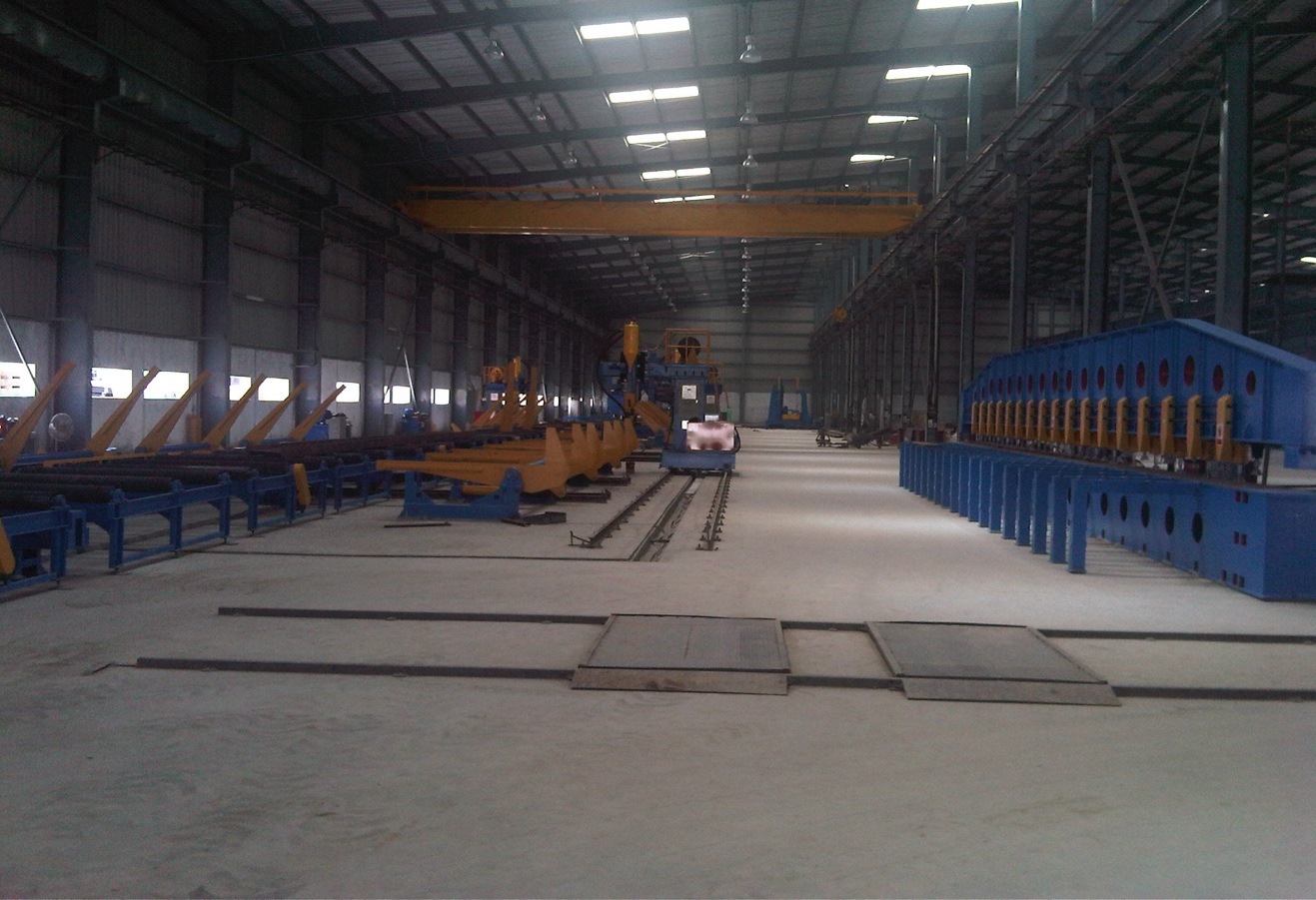 Large industrial workshop interior completed by B&B Growing